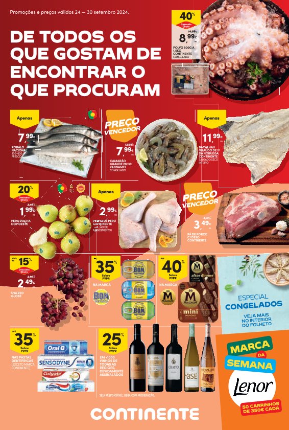 Antevisão Folheto Continente 24 a 30 Setembro