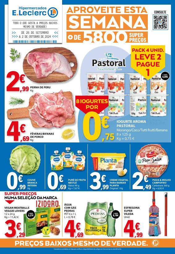 Antevisão Folheto E.Leclerc 26 Setembro a 2 Outubro