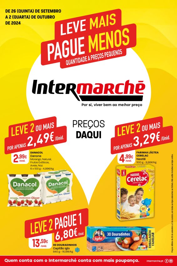 Antevisão Folhetos Intermarché 26 Setembro a 2 Outubro