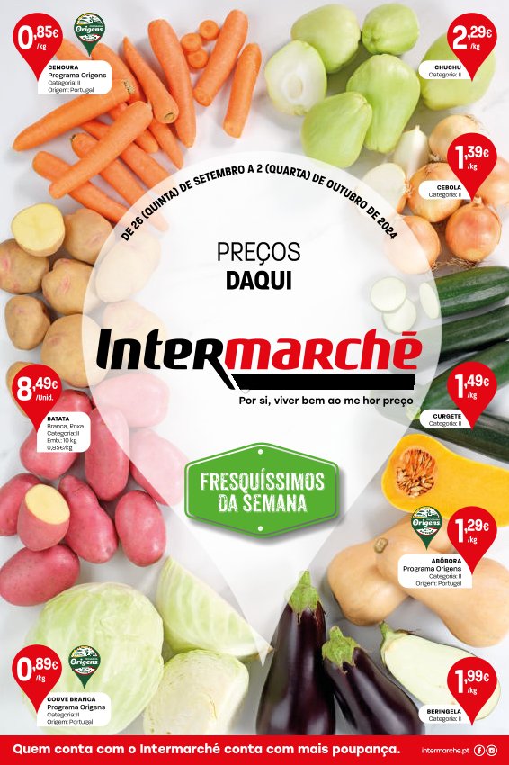 Antevisão Folhetos Intermarché 26 Setembro a 2 Outubro Fresquissimos da Semana