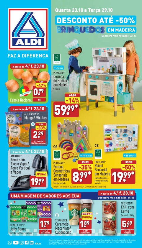 Antevisão Folhetos Aldi 23 Outubro a 29 Outubro