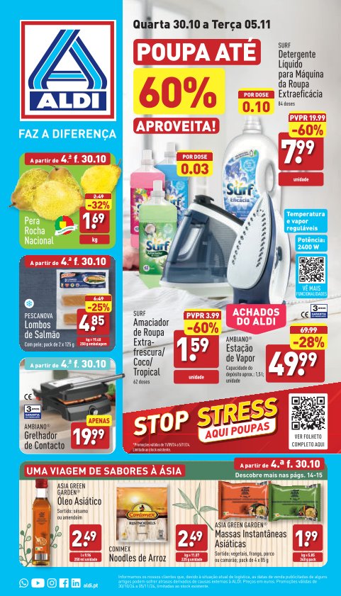 Antevisão Folhetos Aldi 30 Outubro a 05 Novembro