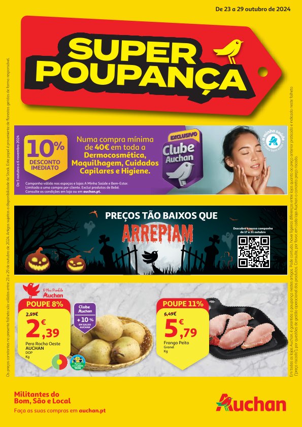 Antevisão Folhetos Auchan 23 Outubro a 29 Outubro