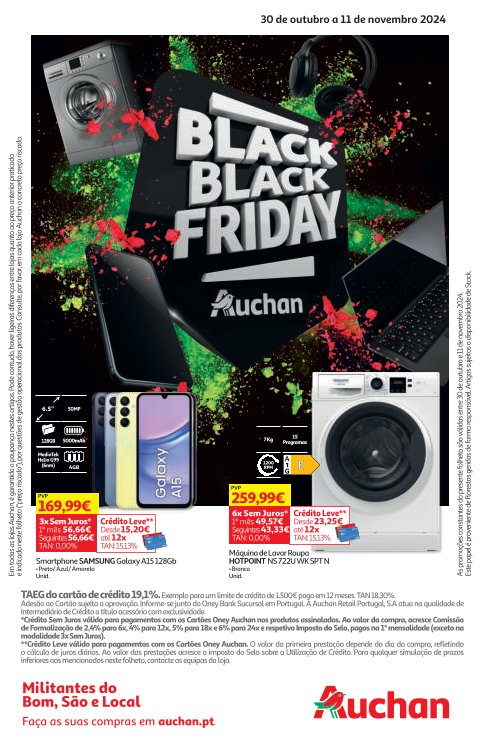 Antevisão Folhetos Auchan 30 Outubro a 11 Novembro Black Black Friday