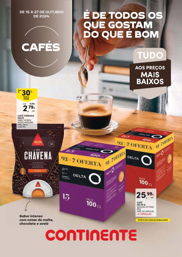 Antevisão Folhetos Continente 15 Outubro a 27 Outubro Cafés
