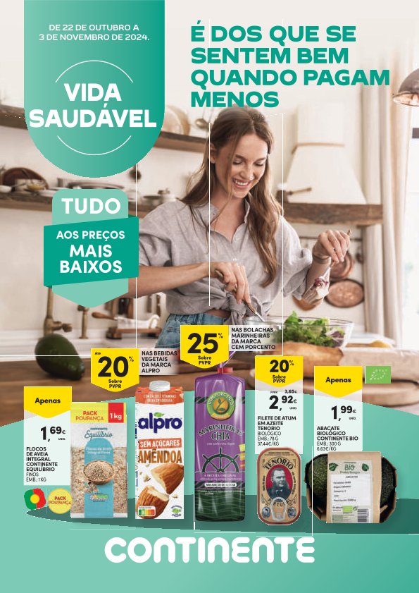 Antevisão Folhetos Continente 22 Outubro a 3 Novembro Vida Saudável