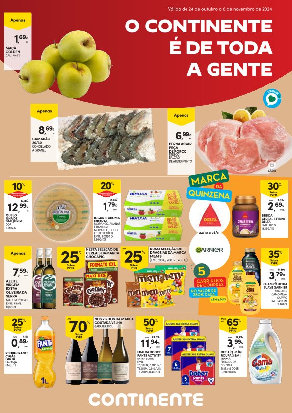 Antevisão Folhetos Continente 24 Outubro a 6 Novembro
