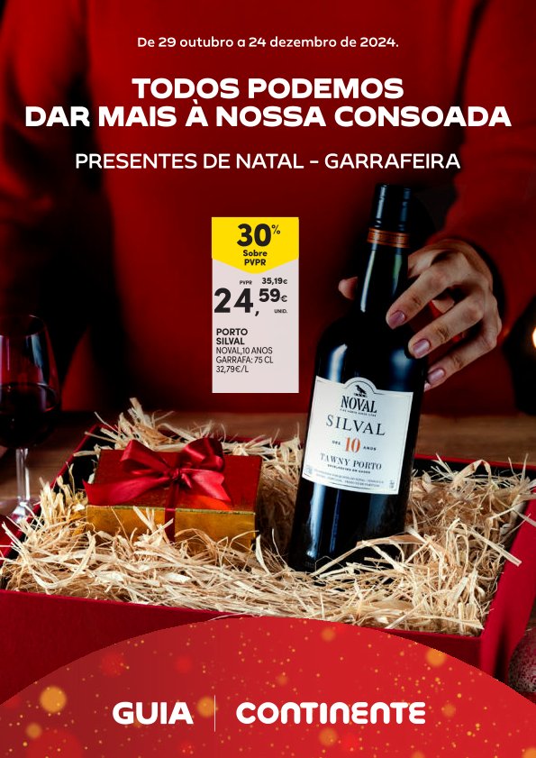 Antevisão Folhetos Continente 29 Outubro a 24 Dezembro Presentes de Natal - Garrafeira