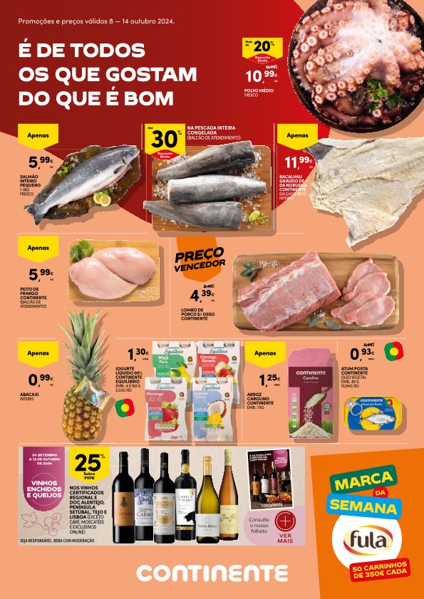 Antevisão Folhetos Continente 8 Outubro a 14 Outubro