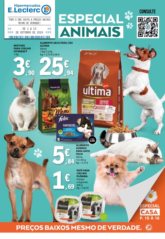 Antevisão Folhetos E Leclerc Especial Animais 1 Outubro a 13 Outubro