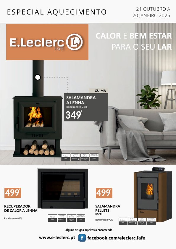 Antevisão Folhetos Leclerc 21 Outubro a 20 Janeiro Aquecimento Brico Fafe