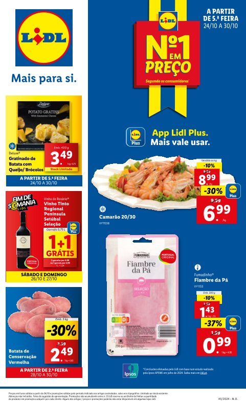 Antevisão Folhetos Lidl 24 Outubro a 30 Outubro