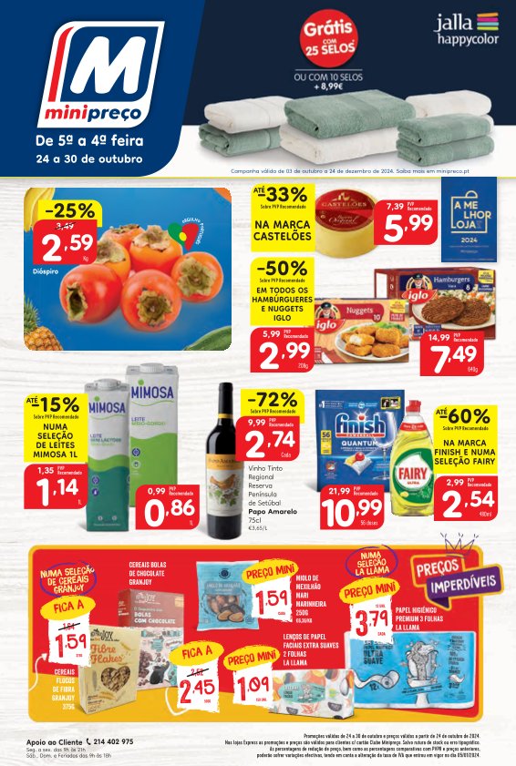 Antevisão Folhetos Minipreço 24 Outubro a 30 Outubro