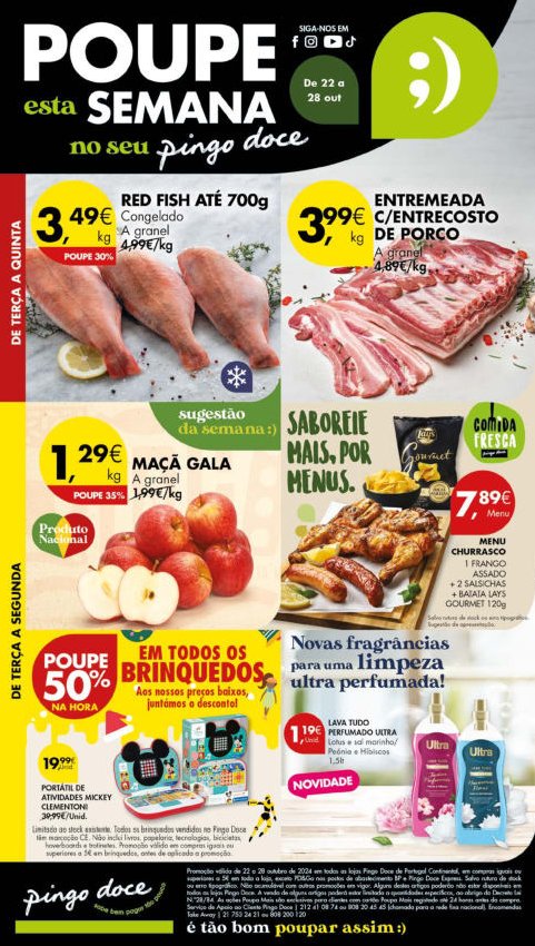 Antevisão Folhetos Pingo Doce 22 Outubro a 28 Outubro