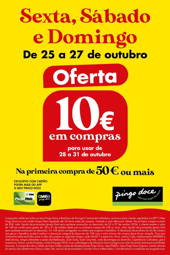 Antevisão Folhetos Pingo Doce 25 Outubro a 27 Outubro Fim de Semana