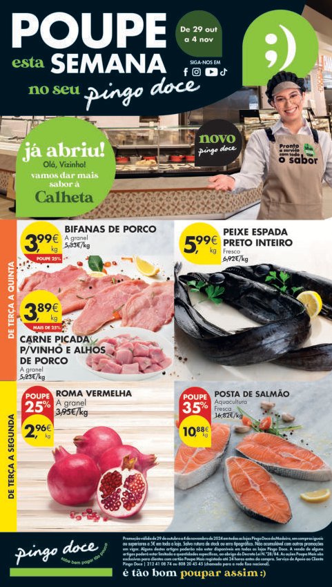 Antevisão Folhetos Pingo Doce 29 Outubro a 4 Novembro