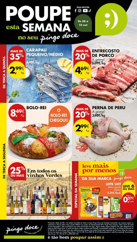 Antevisão Folhetos Pingo Doce 8 Outubro a 14 Outubro