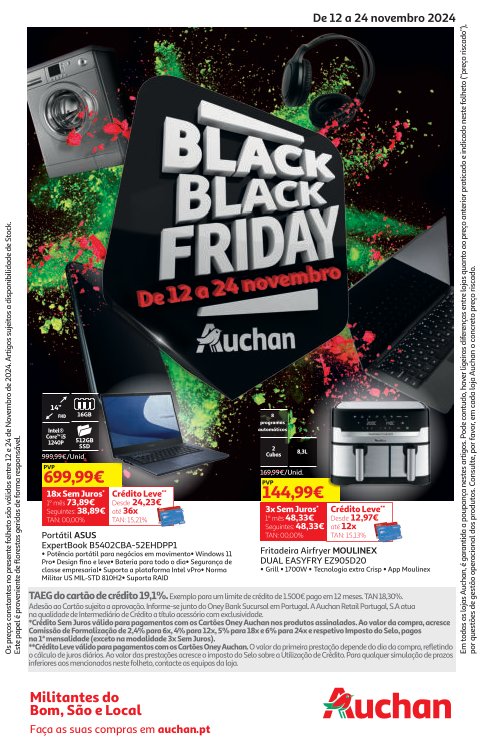 Antevisão Folhetos Auchan 12 Novembro a 24 Novembro Black Friday
