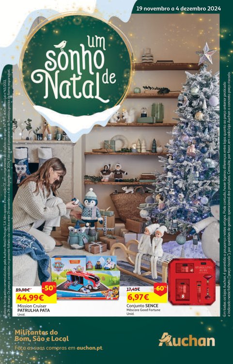 Antevisão Folhetos Auchan 19 Novembro a 4 Dezembro um Sonho de Natal