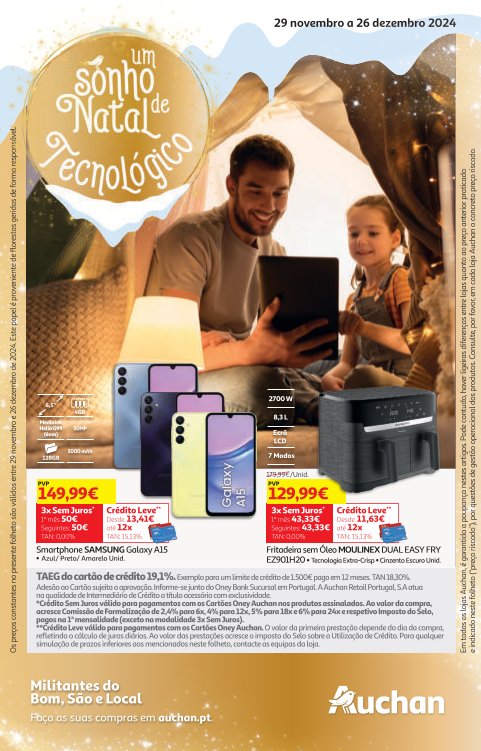 Antevisão Folhetos Auchan 29 Novembro a 26 Dezembro Natal Tecnologico
