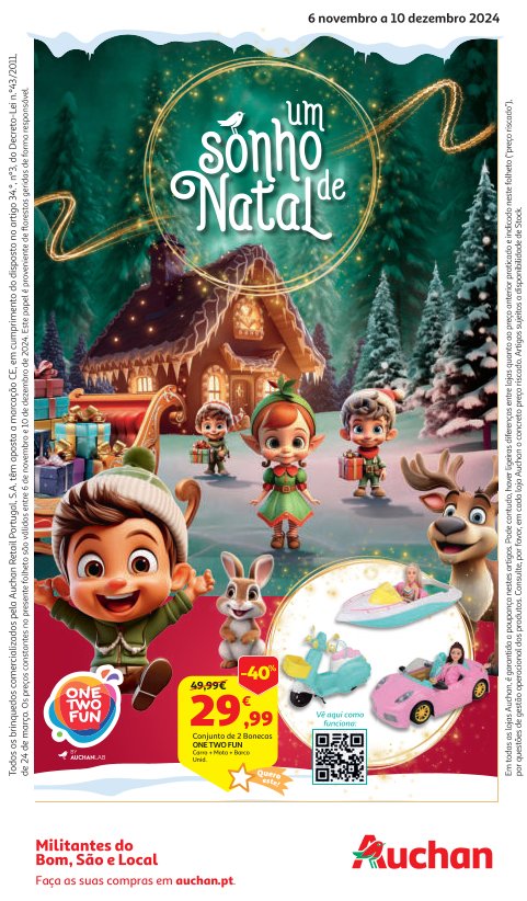 Antevisão Folhetos Auchan 6 Novembro a 10 Dezembro um Sonho de Natal