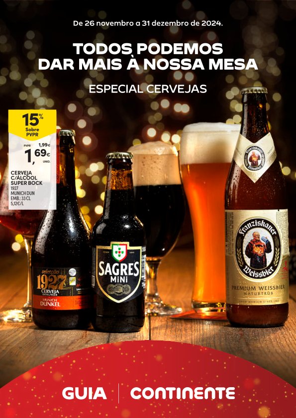 Antevisão Folhetos Continente 26 Novembro a 31 Dezembro Especial Cervejas