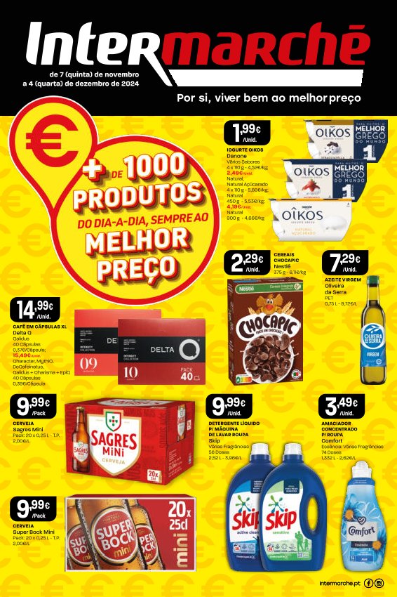 Antevisão Folhetos Intermarché 7 Novembro a 4 Dezembro