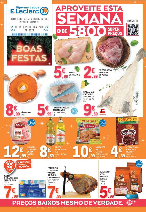 Antevisão Folhetos Leclerc 14 Novembro a 20 Novembro