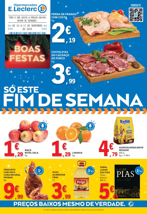 Antevisão Folhetos Leclerc 15 Novembro a 17 Novembro