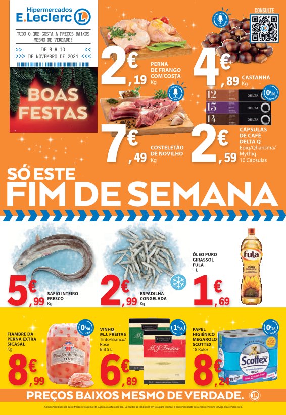 Antevisão Folhetos Leclerc 8 Novembro a 10 Novembro