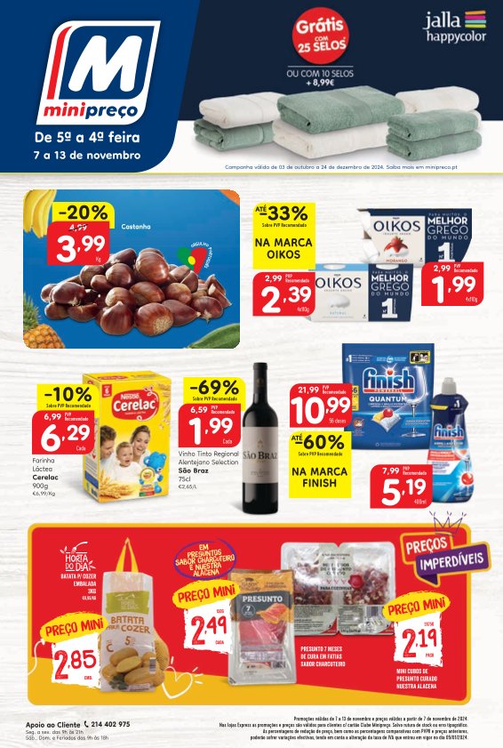 Antevisão Folhetos Minipreco 7 Novembro a 13 Novembro