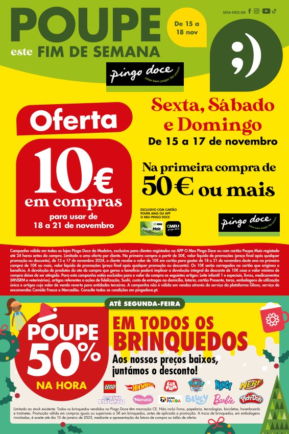 Antevisão Folhetos Pingo Doce 15 Novembro a 18 Novembro Fim de Semana