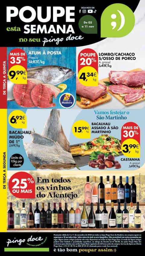 Antevisão Folhetos Pingo Doce 5 Novembro a 11 Novembro