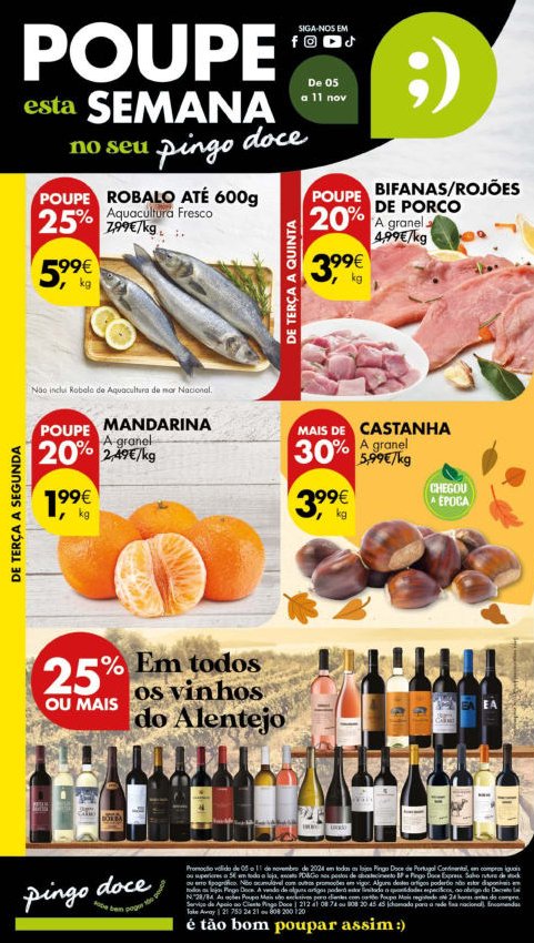 Antevisão Folhetos Pingo Doce 5 Novembro a 11 Novembro