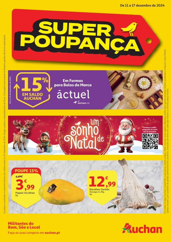 Antevisão Folhetos Auchan 11 Dezembro a 17 Dezembro