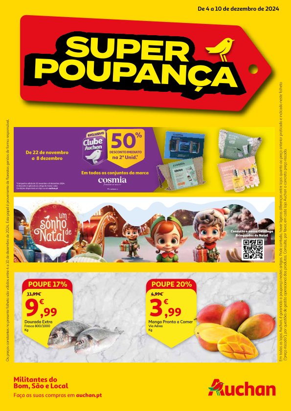 Antevisão Folhetos Auchan 4 Dezembro a 10 Dezembro