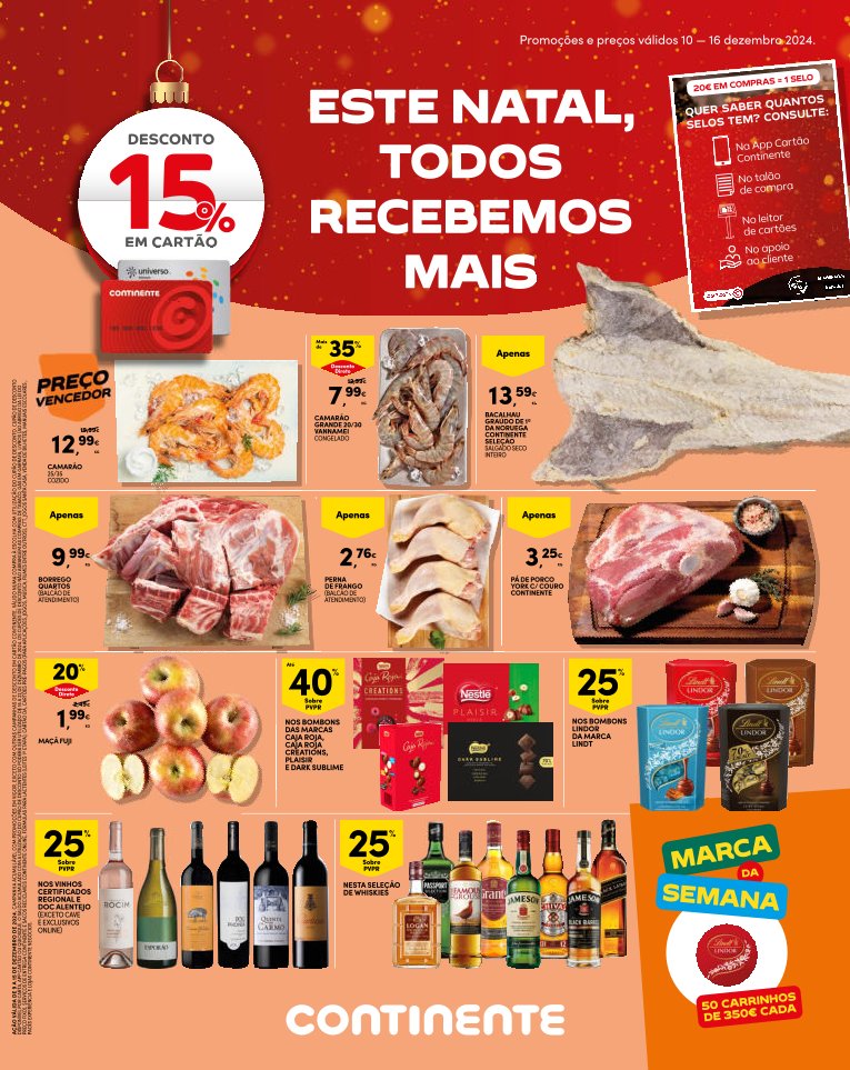 Antevisão Folhetos Continente 10 Dezembro a 16 Dezembro