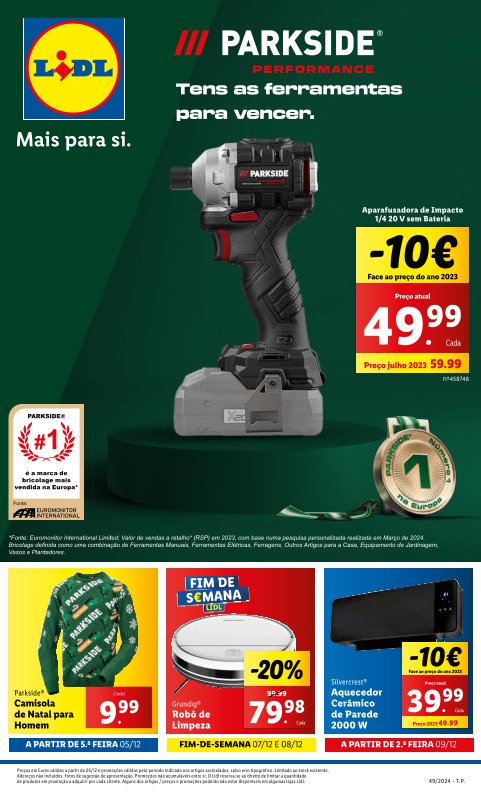 Antevisão Folhetos Lidl a Partir 5 Dezembro