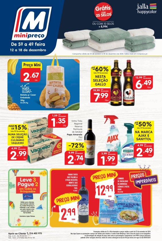 Antevisão Folhetos Minipreço 12 Dezembro a 18 Dezembro
