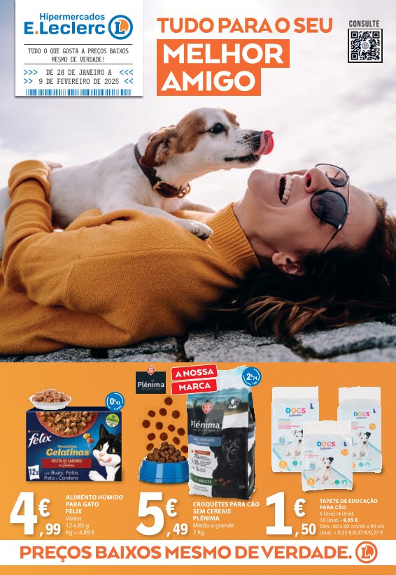 Antevisão Folhetos Leclerc 28 Janeiro a 9 Fevereiro Animais