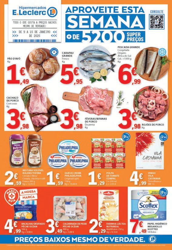 Antevisão Folhetos Leclerc 9 Janeiro a 15 Janeiro