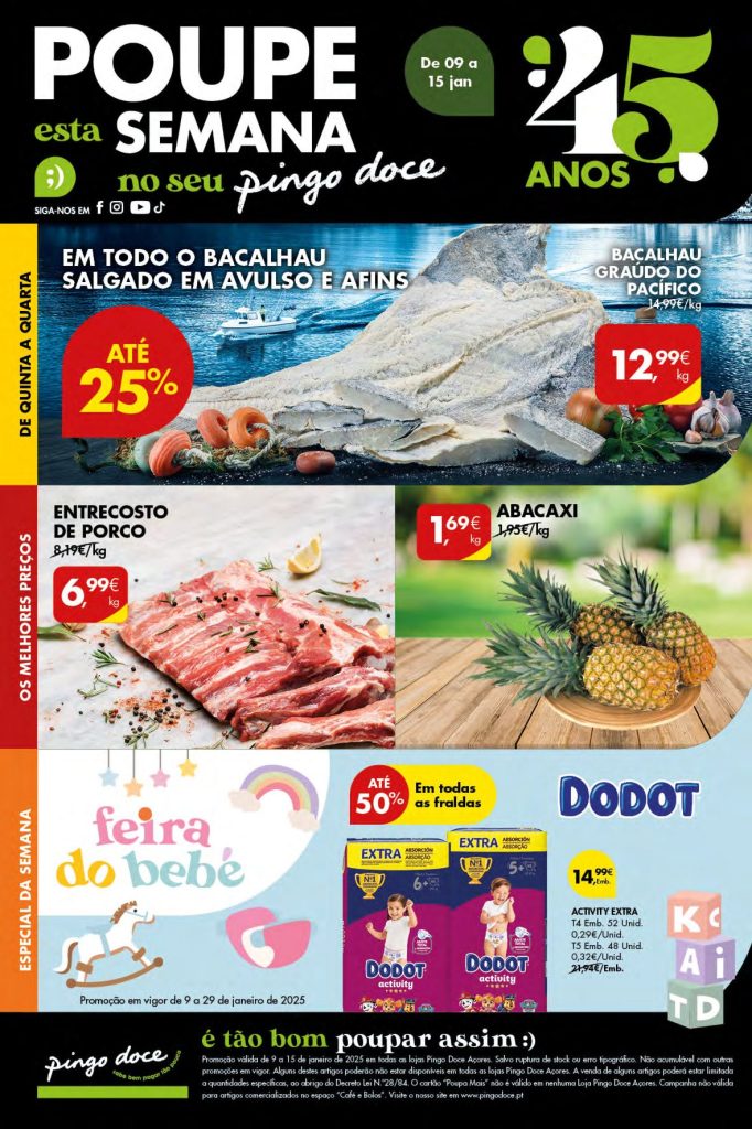 Antevisão Folhetos Pingo Doce 9 Janeiro a 15 Janeiro