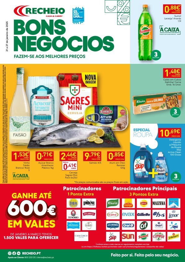 Antevisão Folhetos Recheio 21 Janeiro a 27 Janeiro